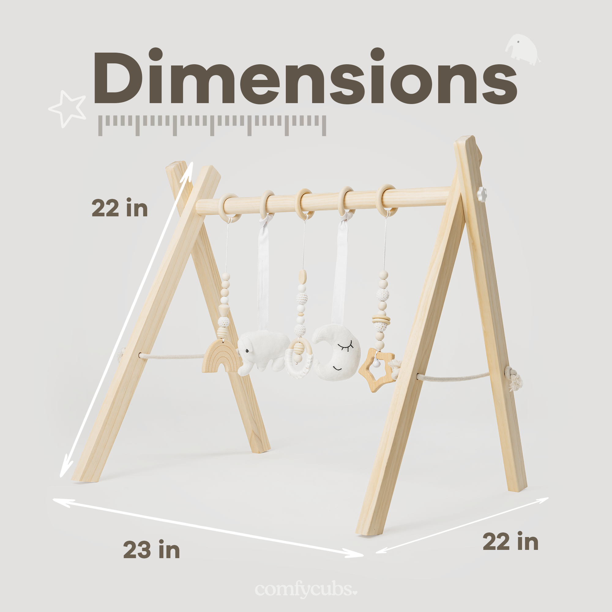 Comfy Cubs - Wholesale Activity Gym - Kids & Baby - Wooden Baby Play Gym, Baby Activity Gym by Comfy Cubs7