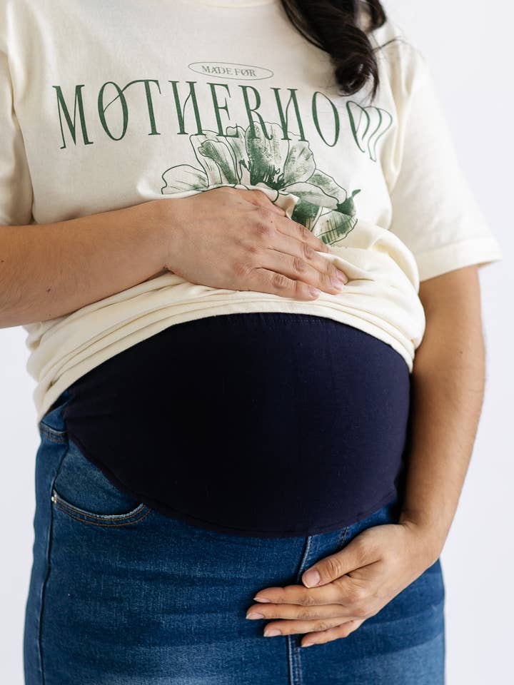 Inherit Clothing Company - Wholesale Skirt - Women's - Reece Maternity Long Denim Skirt - FINAL SALE