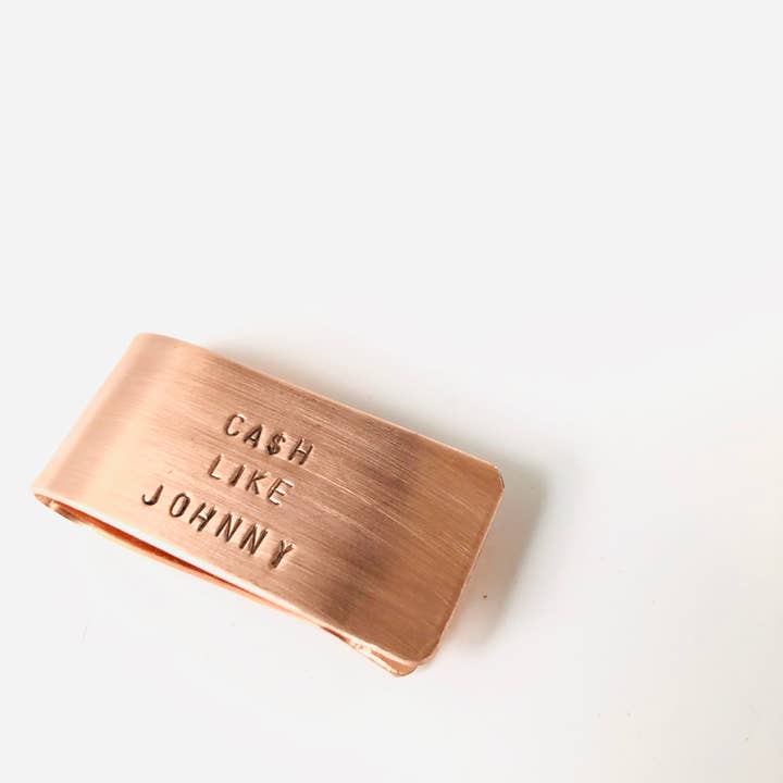 Money Clip Mens Unisex Cash Like Johnny for wholesale by Lux + Luca Jewelry Co.