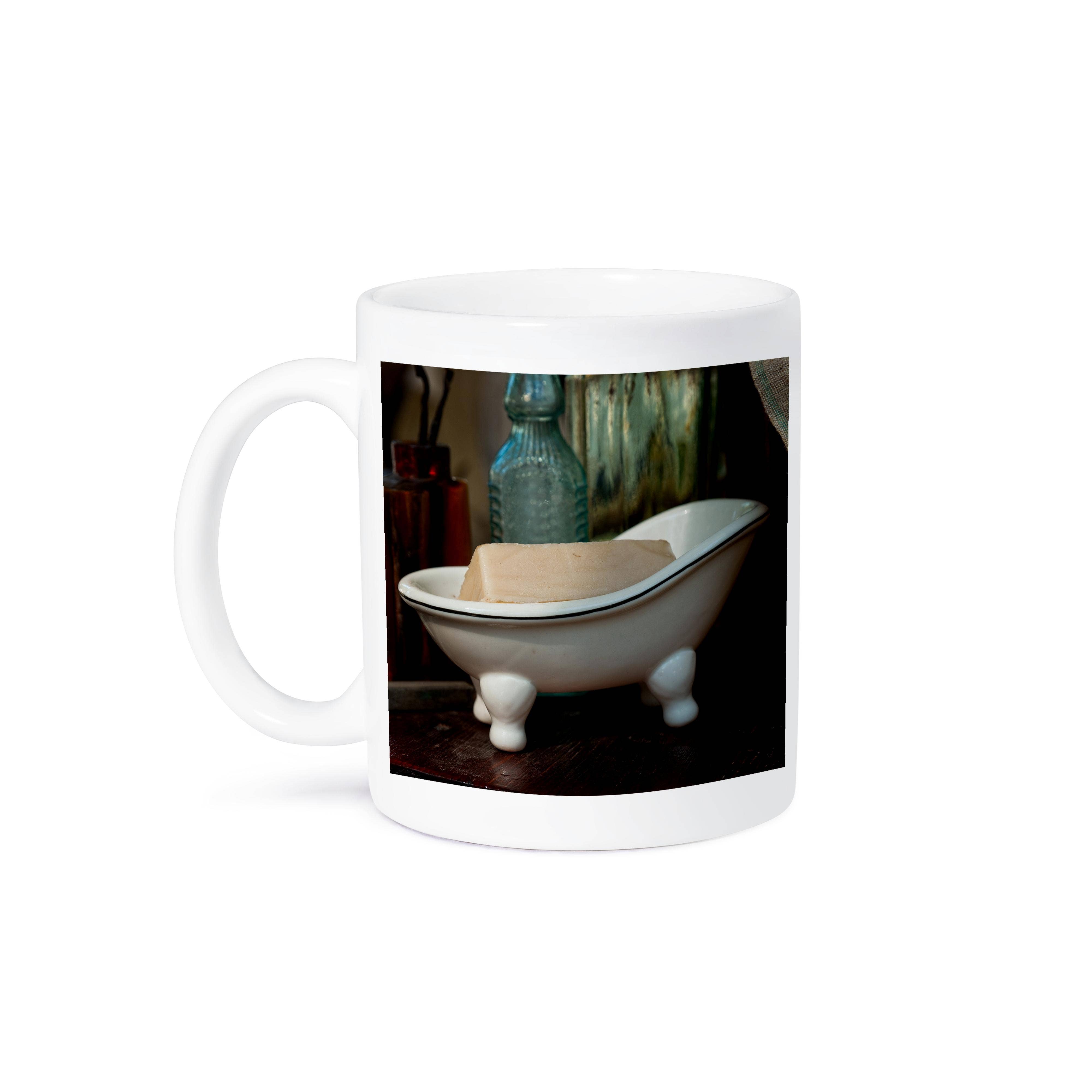 3dRose - Wholesale Coffee Mug - 3dRose, Vintage soap dish in the shape of bath tub with a bar of soap, Mug8