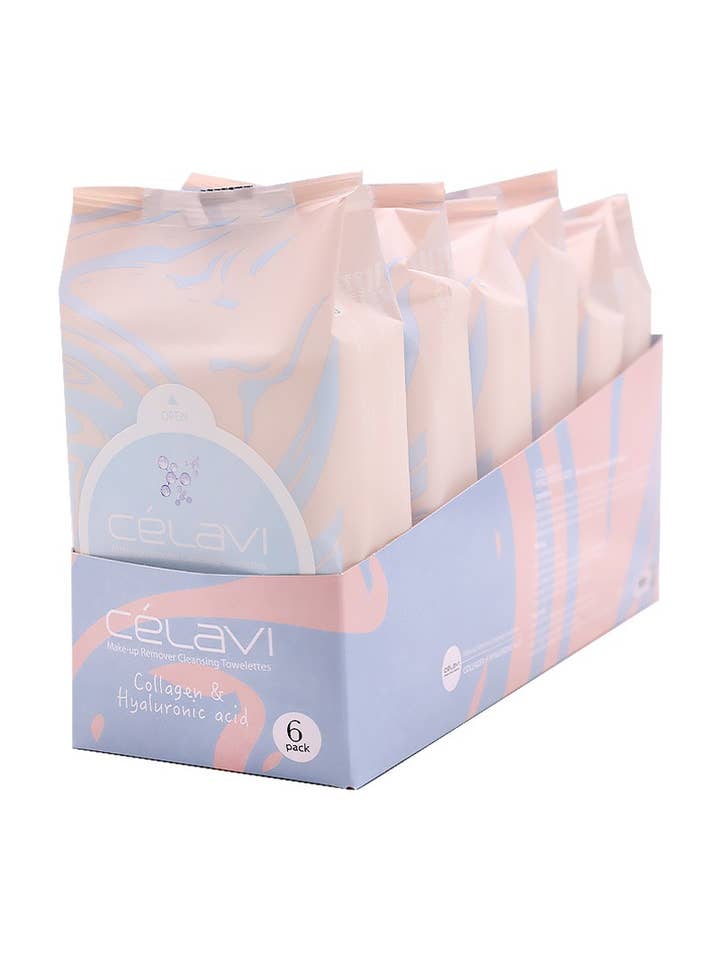 Celavi MT024 Lingettes Nettoyantes au Collagène & à l'Acide Hyaluronique - 6 pour la vente par PINEAPPLE Beauty