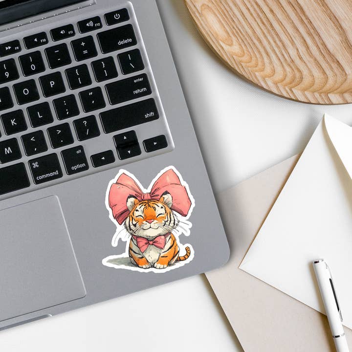 Rebel and Siren - Wholesale Sticker - Coquette Tiger | Animal | Cute | Waterproof Sticker | 3"
