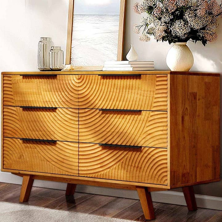 Acacia Harmony Dresser with 6 Drawers for Stylish Storage for wholesale by Megsu