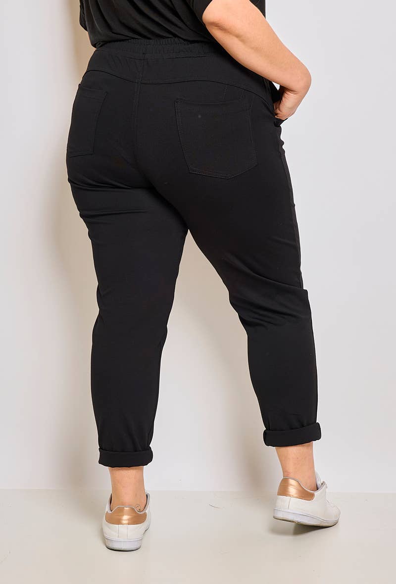 C'MELODIE - Wholesale Pants - Women's - Plus Size - Fluid Pants with Elastic Waist9