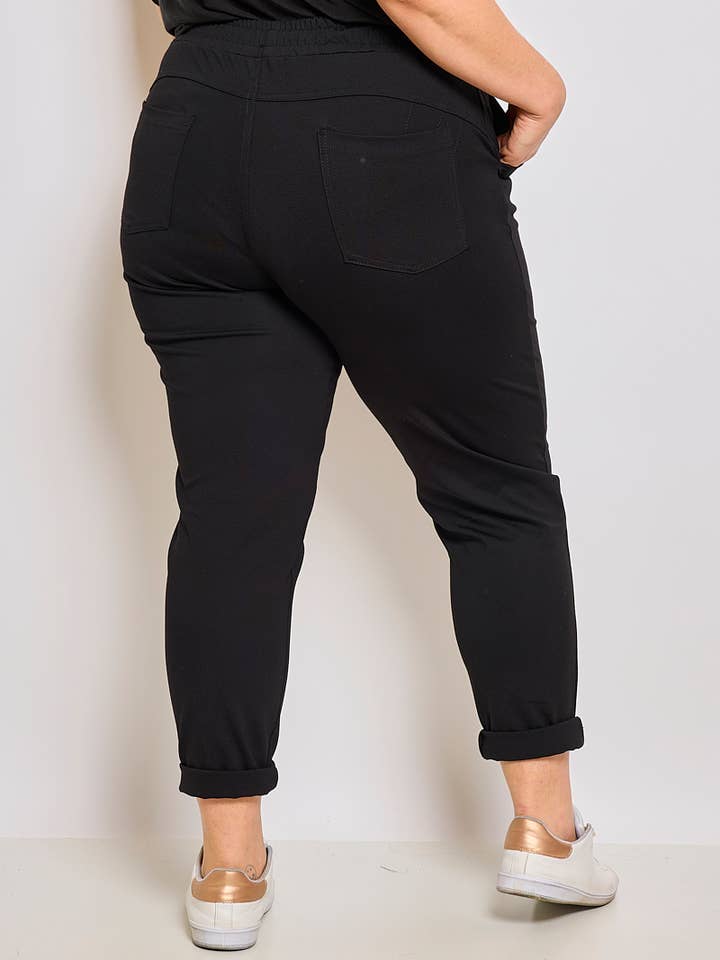C'MELODIE - Wholesale Pants - Women's - Plus Size - Fluid Pants with Elastic Waist9