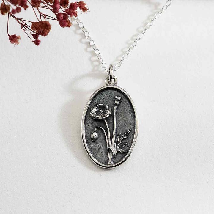 Nina Designs - Wholesale Pendant/Charm Necklace - Sterling Silver Birthflower Necklaces
