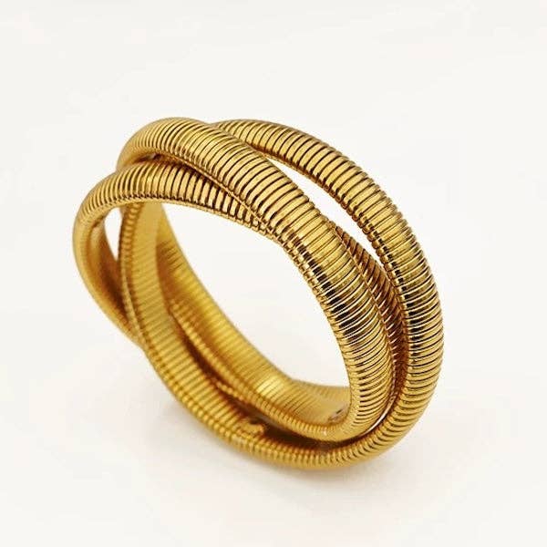 LanLivia - Wholesale Link & Chain Bracelet - Chunky Stretch Design Bracelet - 3 Strands