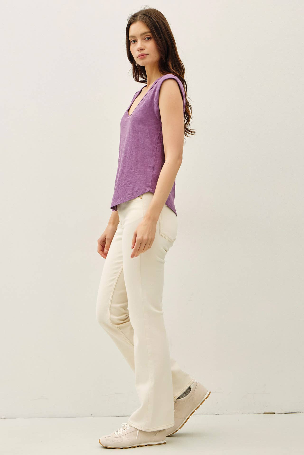 Be Cool - Wholesale T-Shirt - Women's - NEW COLOR-BASIC CAP SLEEVE GARMENT DYED TOP27