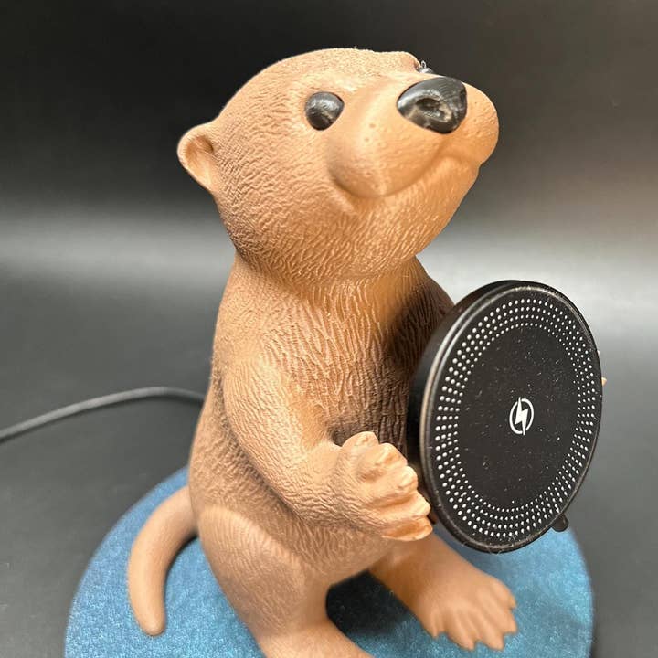 <3 Studio - Wholesale Charging Dock - Adorable Otter Phone Charger - Magnetic Wireless Charging Station Dock Holder6