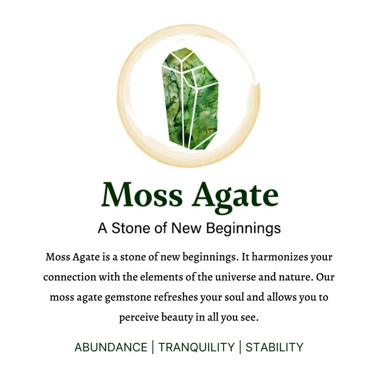 Azura Jewelry - Wholesale Pendant/Charm Necklace - Foliage Whispers Moss Agate Necklace (Yellow Gold)4