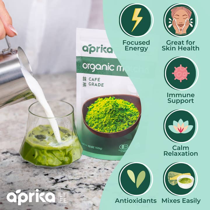 Aprikalife - Wholesale Health/Detox Tea - Japanese Matcha Green Tea Powder, Culinary Grade 100g/3.5oz