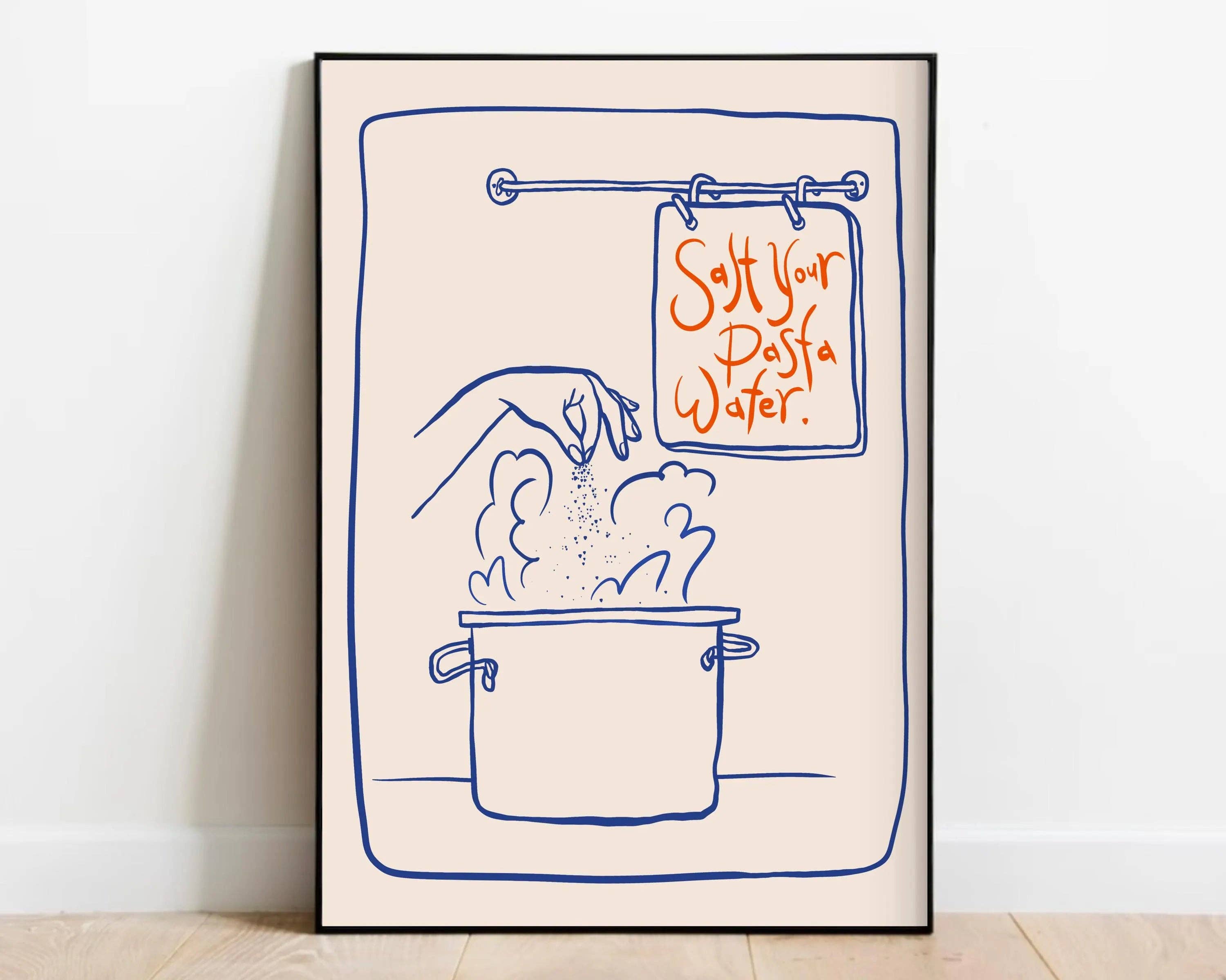 Olive Street Collective - Wholesale Art Print - Salt Your Pasta Water Print10