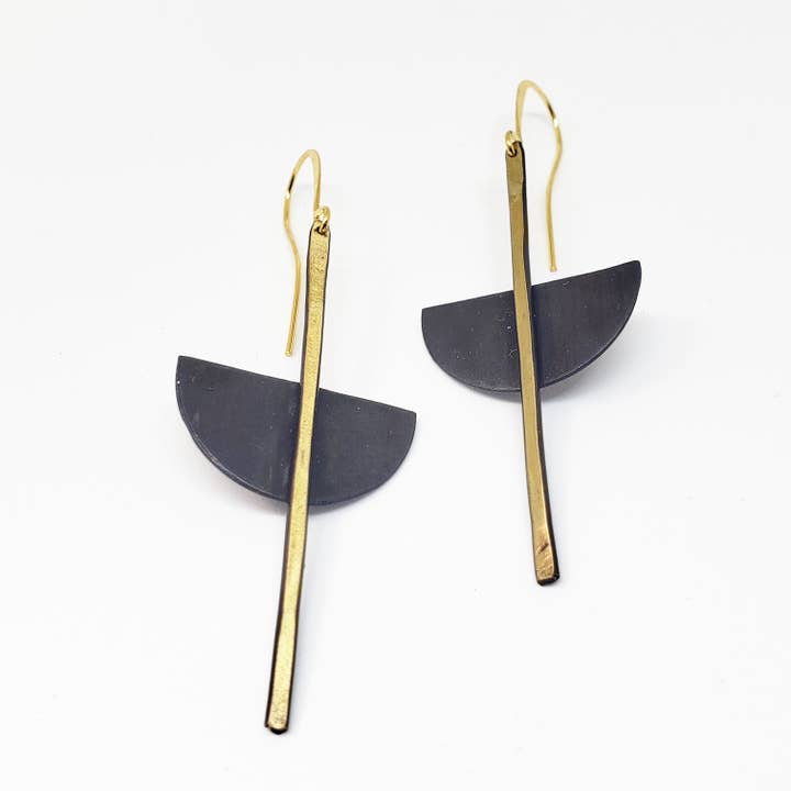 Half Moon Dangles for wholesale by Daisy Metalworks