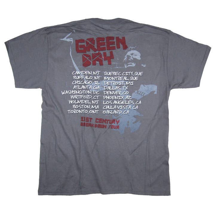 Rockabilia - Wholesale Screen Printed T-Shirt - Unisex - Green Day Middle Finger Tour 2011 T-shirt1