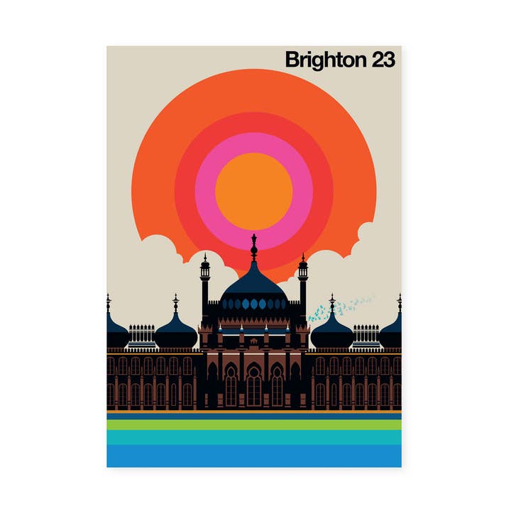Brighton 23 by Bo Lundberg Postcard for wholesale by East End Prints - Greetings Cards & Postcards