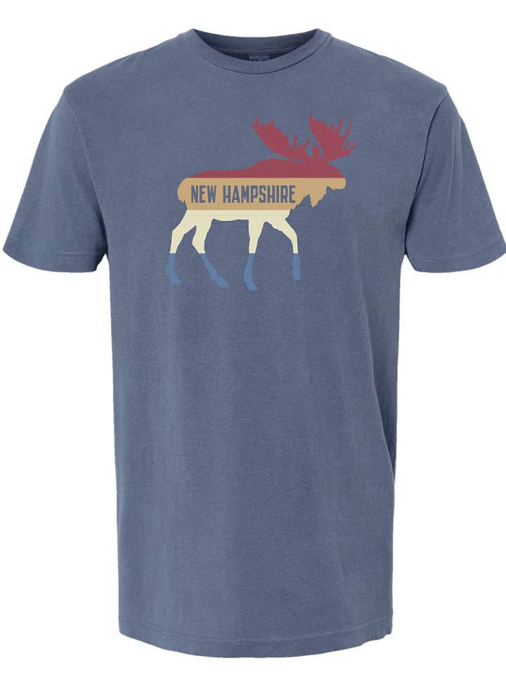 Randig älg New Hampshire T-shirt för wholesale av Woods & Sea