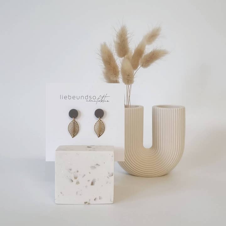 mini foglie orecchini per la vendita all'ingrosso da parte di liebeundso