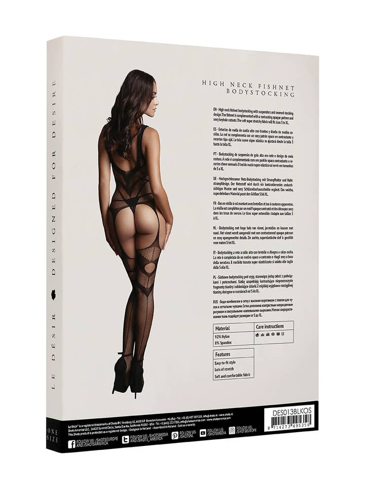 Black Suspender Bodystocking for wholesale on Faire