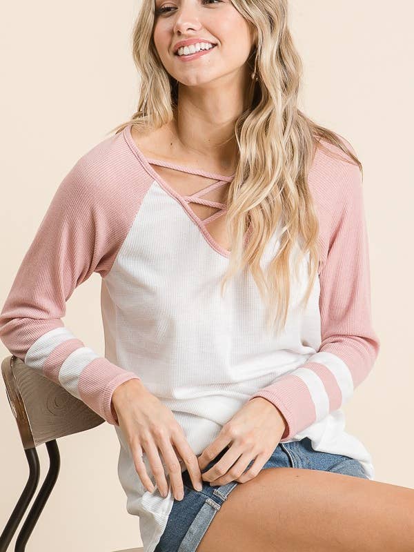 lovely melody - Vente Chemise – femme - T8094 - MANCHES LONGUES AVEC RAYURES ET DÉTAIL AU NIVEAU DU COU24