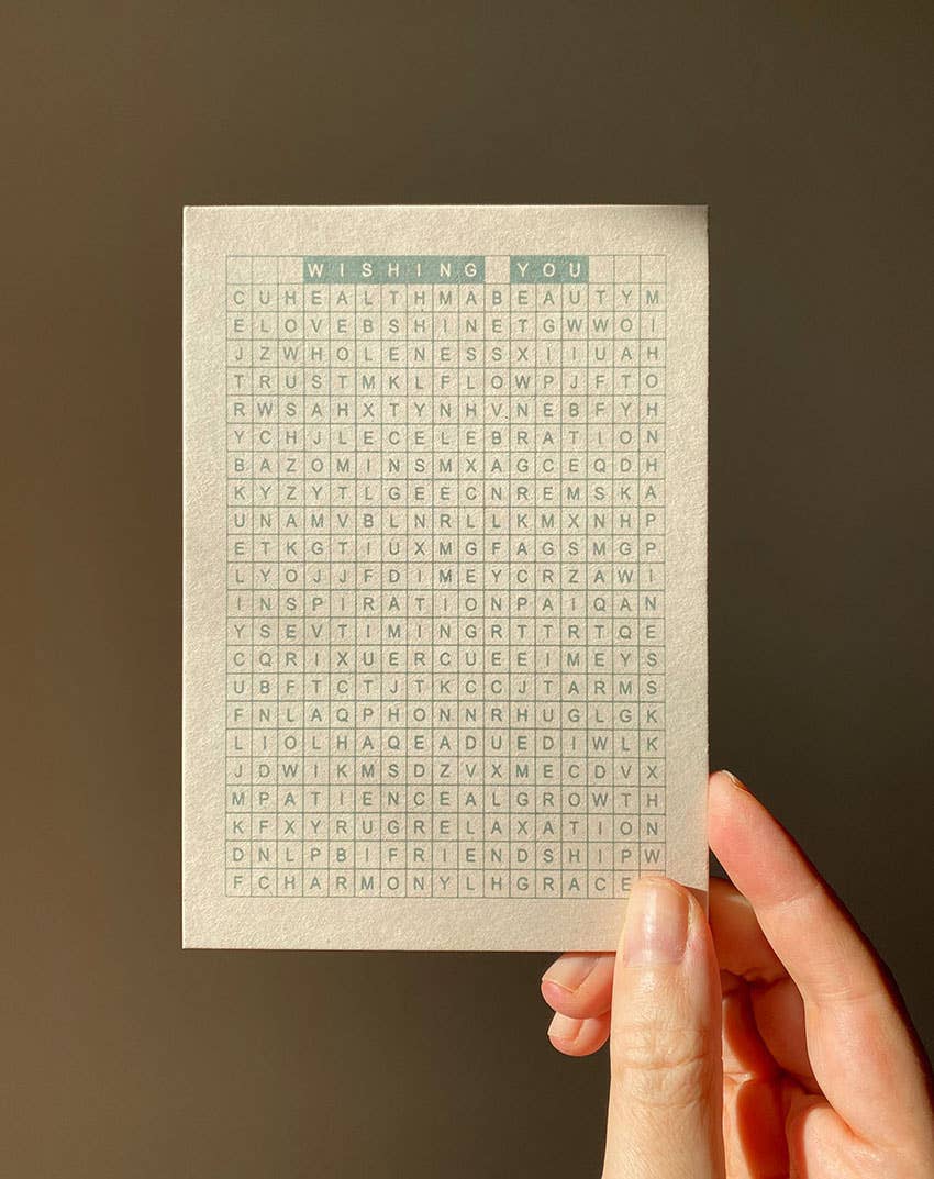 Anna Cosma - Vendita all'ingrosso Cartoline - Cartolina con Cruciverba di Parole a Tema Auguri e Celebrazione3