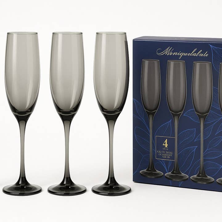 Epure Glassware – Superior Flute 6.5oz Smoke Spray (4pc Set) for wholesale by Krediz