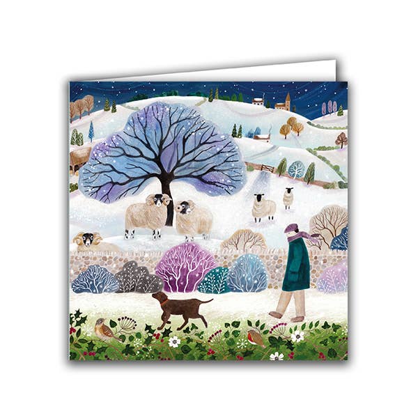 Silver Birch Cards - Wholesale Everyday Greeting Card - Blank Greeting Card ''Across Snowy Fields"