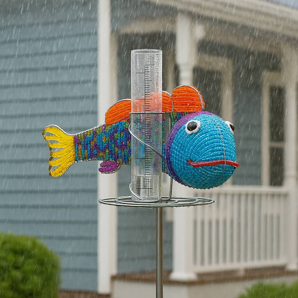 Beadworx By Extol Accessories Ltd. - Wholesale Outdoor Ornament/Decor - Rain Gauge Fish Set of 21