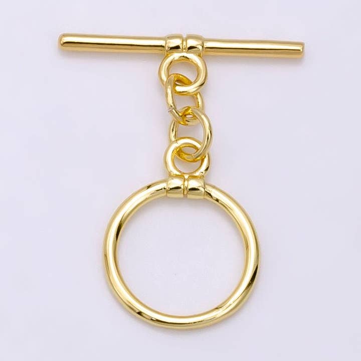 14K Gold Filled 28mm Lined OT Toggle Clasps Closure Jewelry Findings | Z346 for wholesale by Aim Eternal