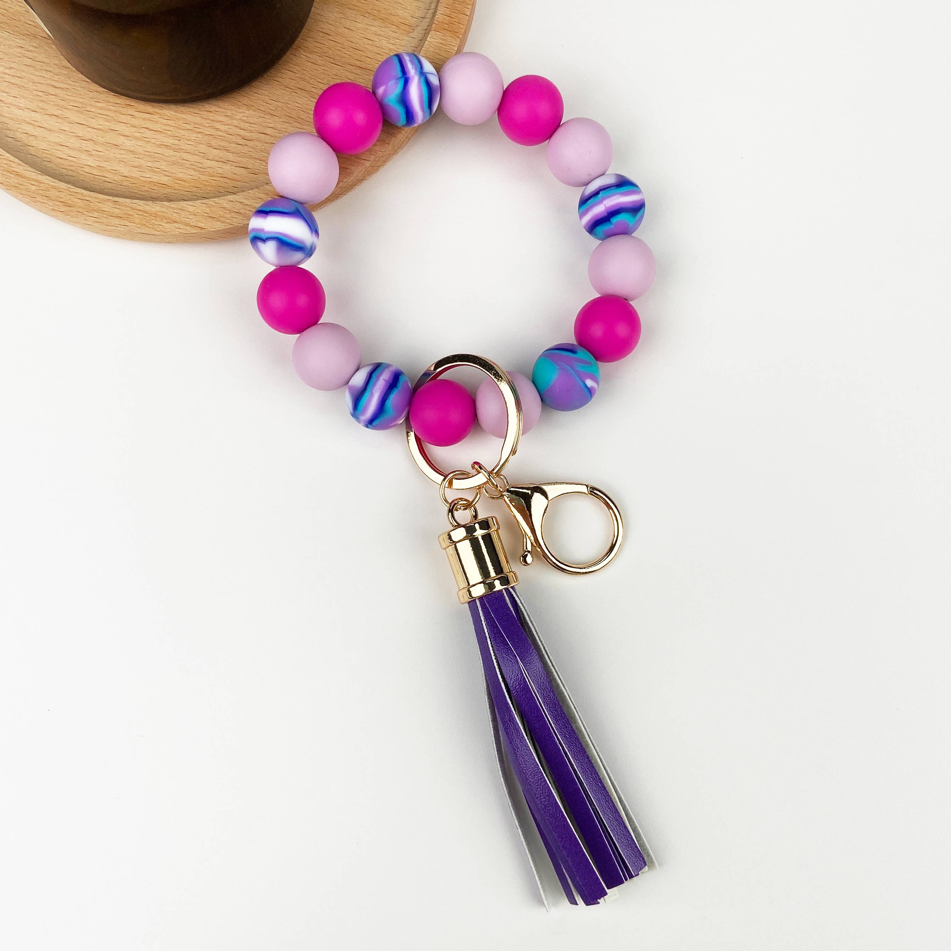 SoapElenGlen - Wholesale Keychain - Women's - Silicone beads PU tassel keychain7