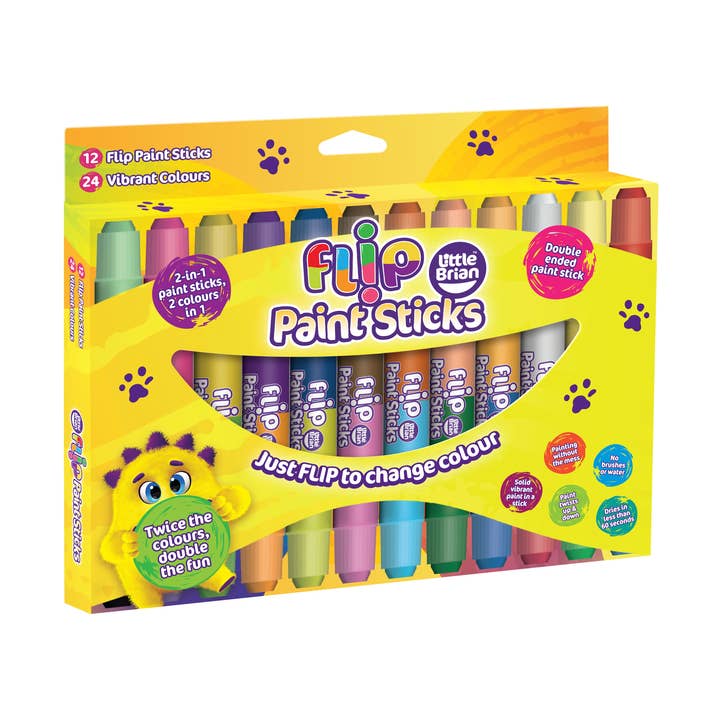 Little Brian Flip Paint Sticks 12 Assorted for wholesale by Baby Republic