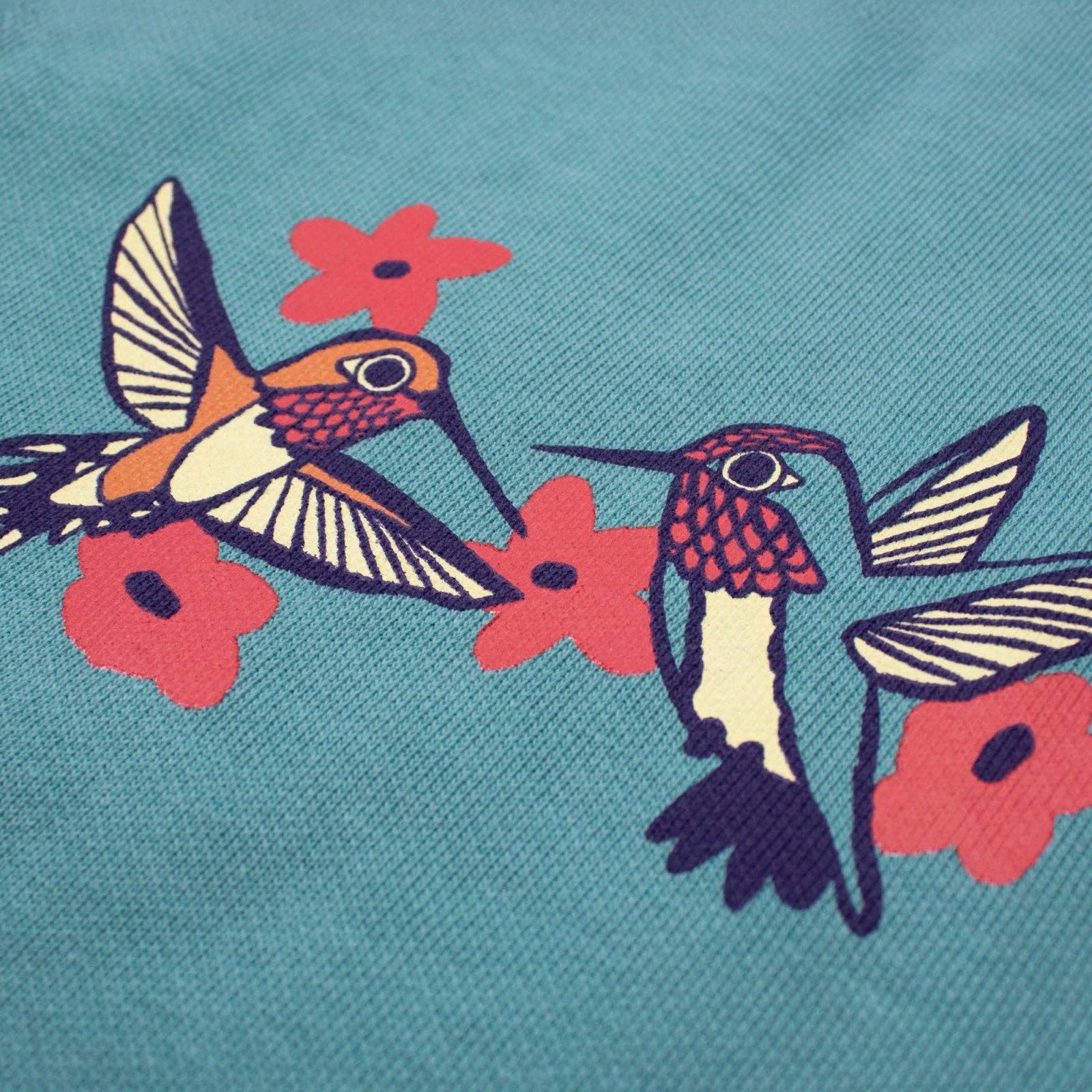Seafoam Hummingbirds Sweatshirt for wholesale on Faire1