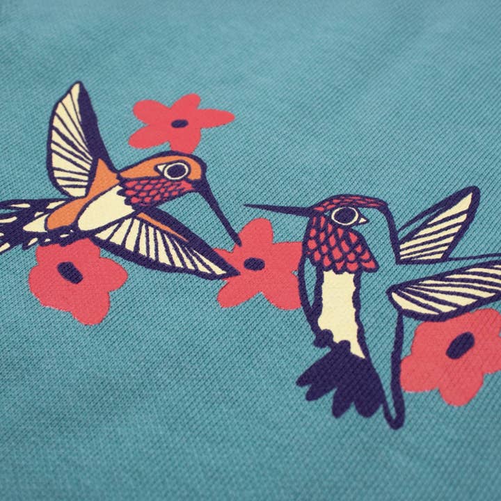 Seafoam Hummingbirds Sweatshirt for wholesale on Faire1