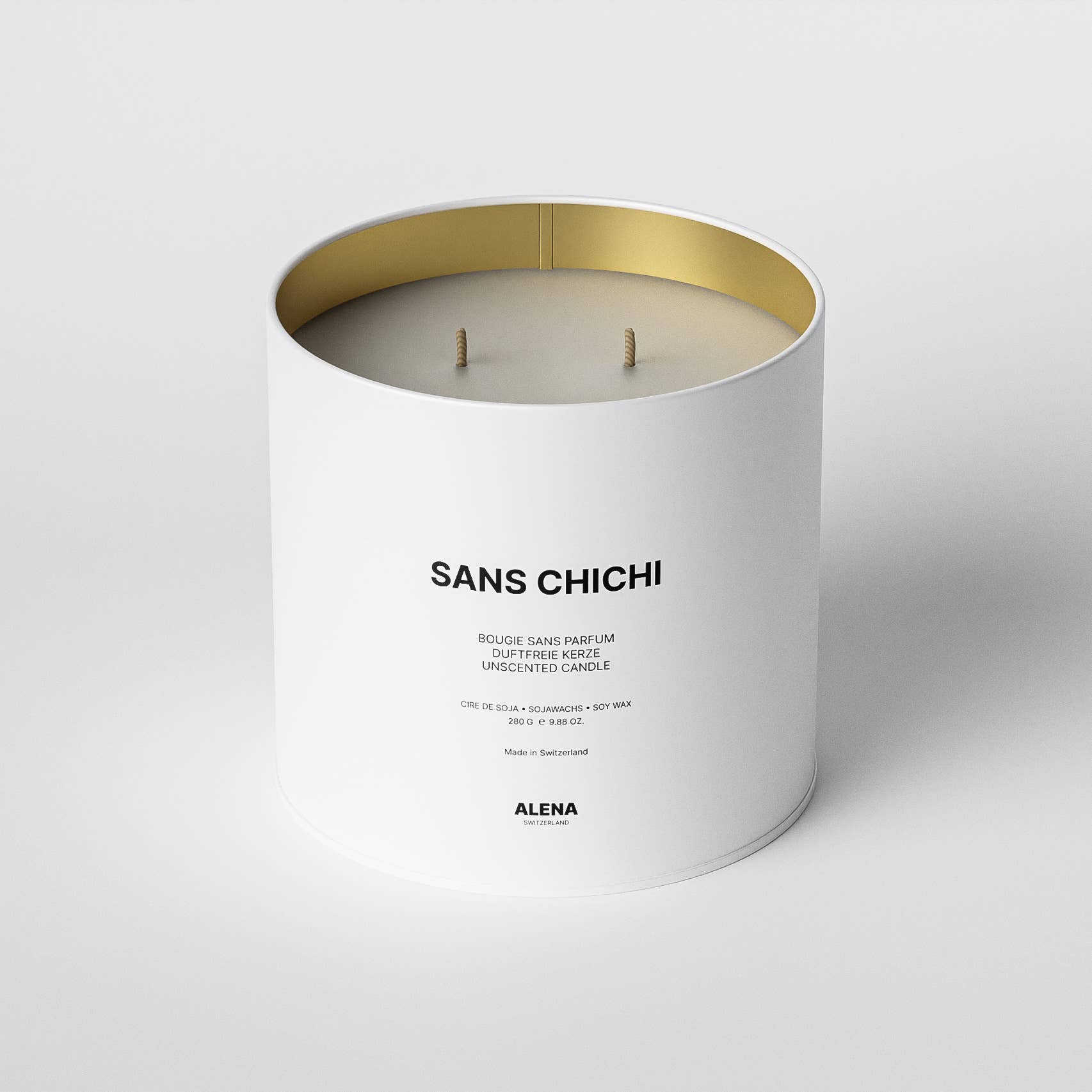 ALENA SWITZERLAND - Wholesale Jar/Filled Candle - Sans Chichi Unscented Candle – 280G4