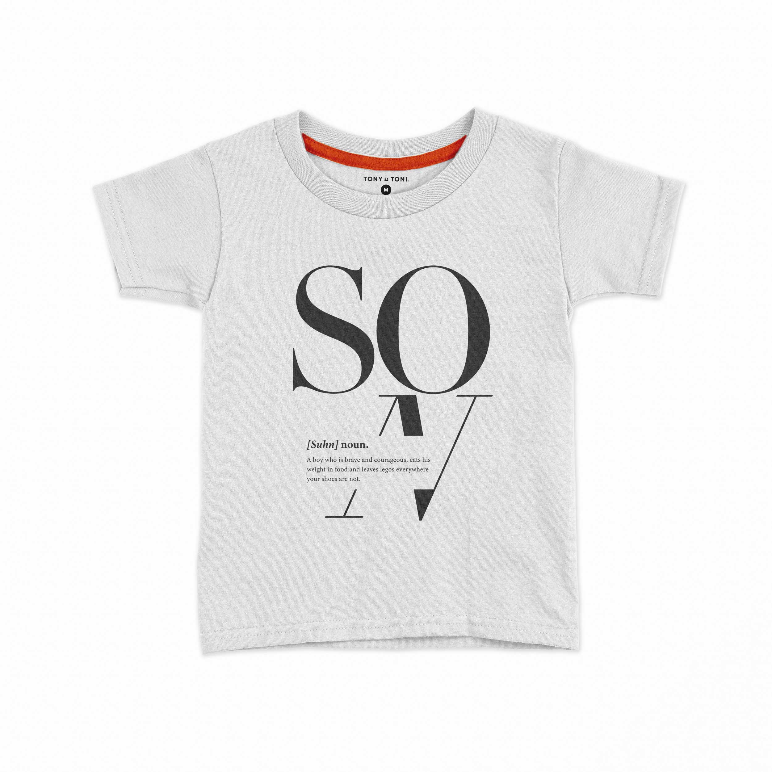 White Son Logo Remix T-shirt (Kids) for wholesale on Faire1
