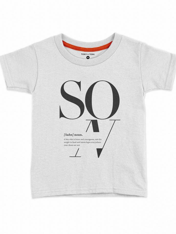 White Son Logo Remix T-shirt (Kids) for wholesale on Faire1