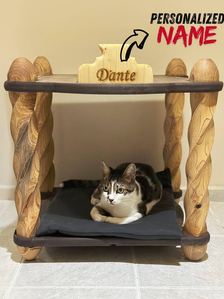 Luxury Pet Furniture | Personalized Wooden Cat and Dog Home for wholesale by Leone Wood