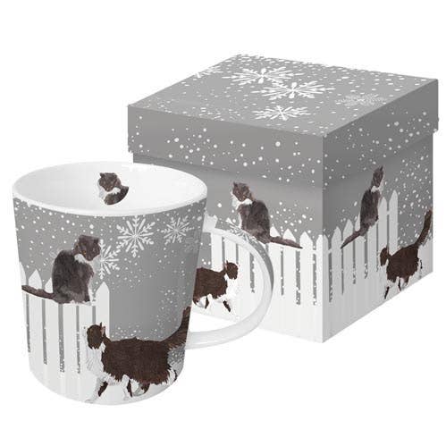 $MUG IN GIFT BOX- SNOWFALL CATS for wholesale by Paperproducts Design • Ambiente