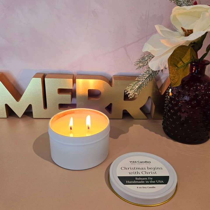 Regalo de Navidad: Vela de Abeto Balsámico 8oz - Velas de Invierno para venta al por mayor de 1133 Candles