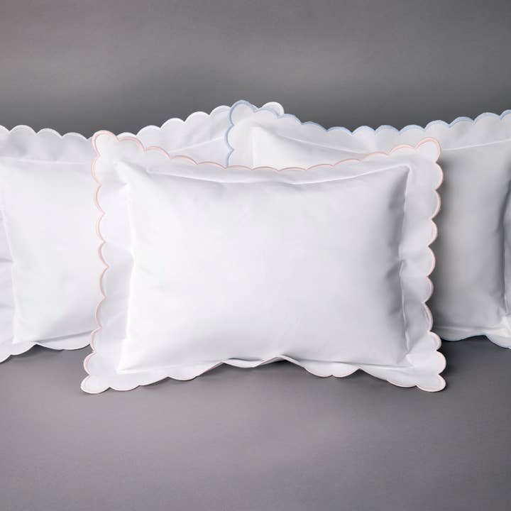 Edward Boutross - Wholesale Bedding Pillowcase/Sham - Double Thick Scalloped Baby/Boudoir Pillow Shams