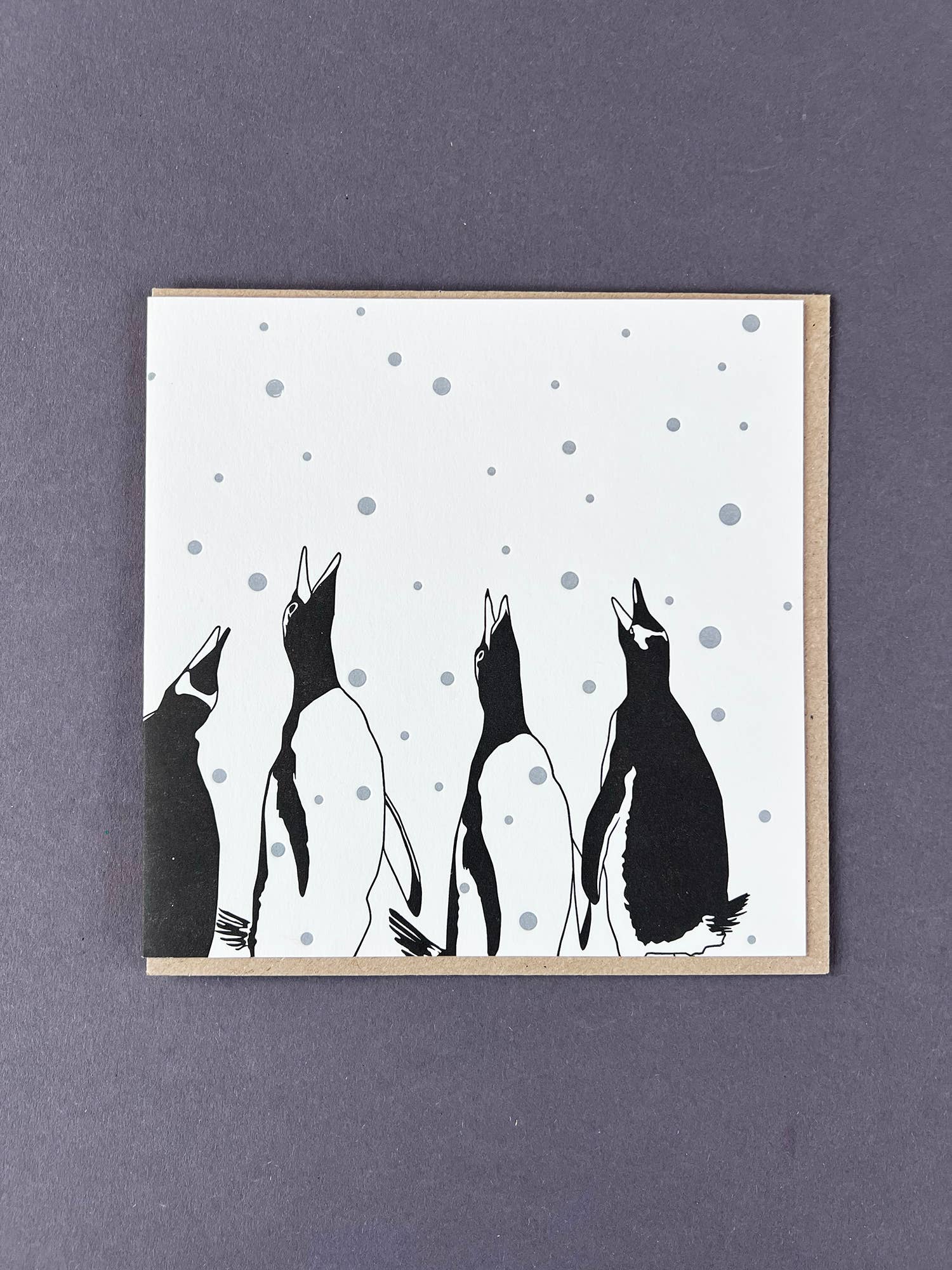 Penguin Ink - Wholesale Everyday Greeting Card - Four Calling Birds Letterpress Card0
