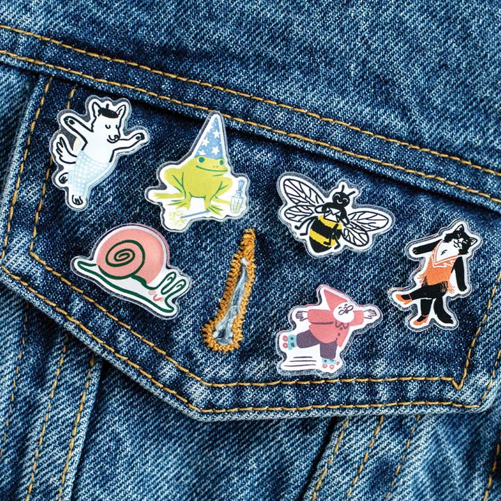 Smudge Ink - Wholesale Lapel Pin/Button - Snail Acrylic Pin