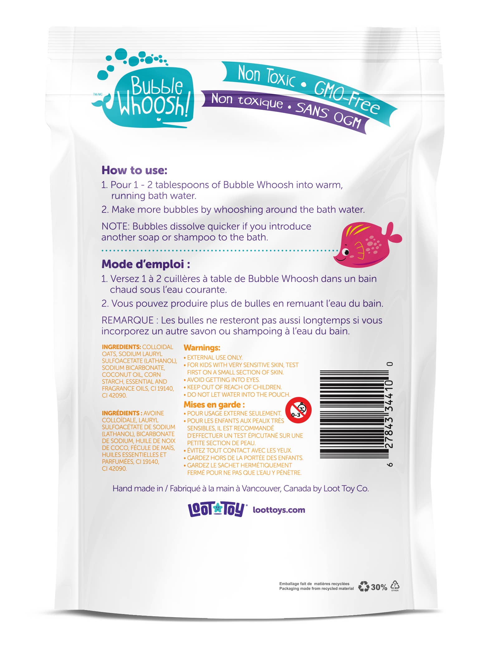 Loot Toy Company - Wholesale Bubble Bath - Bubble Whoosh Aquamarine1