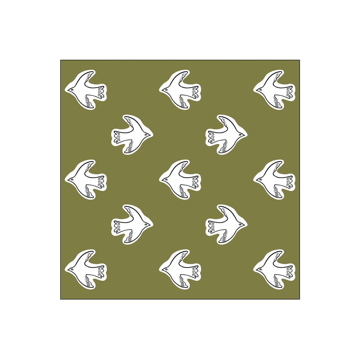 Opjet Paris - Wholesale Disposable Napkin - Khaki bird paper napkins x20