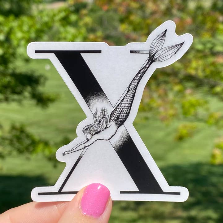 Sticker Lettre X Sirène pour la vente par Elizabeth Weglein