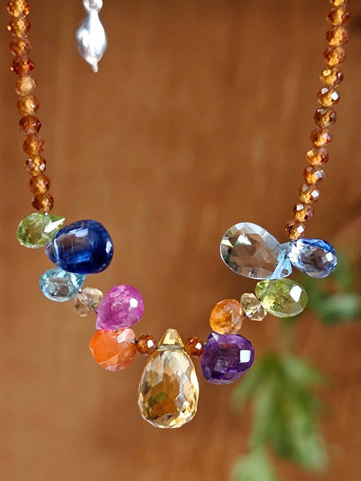 Citrine and Multi Color Briolette Bracelet BWH0514 for wholesale by KRISTIN FORD Jewelry With Meaning
