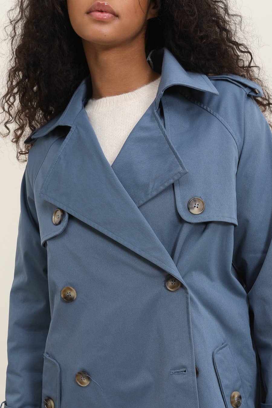 Attrait Paris - Wholesale Trench Coat - Women's - Long double-breasted trench coat14