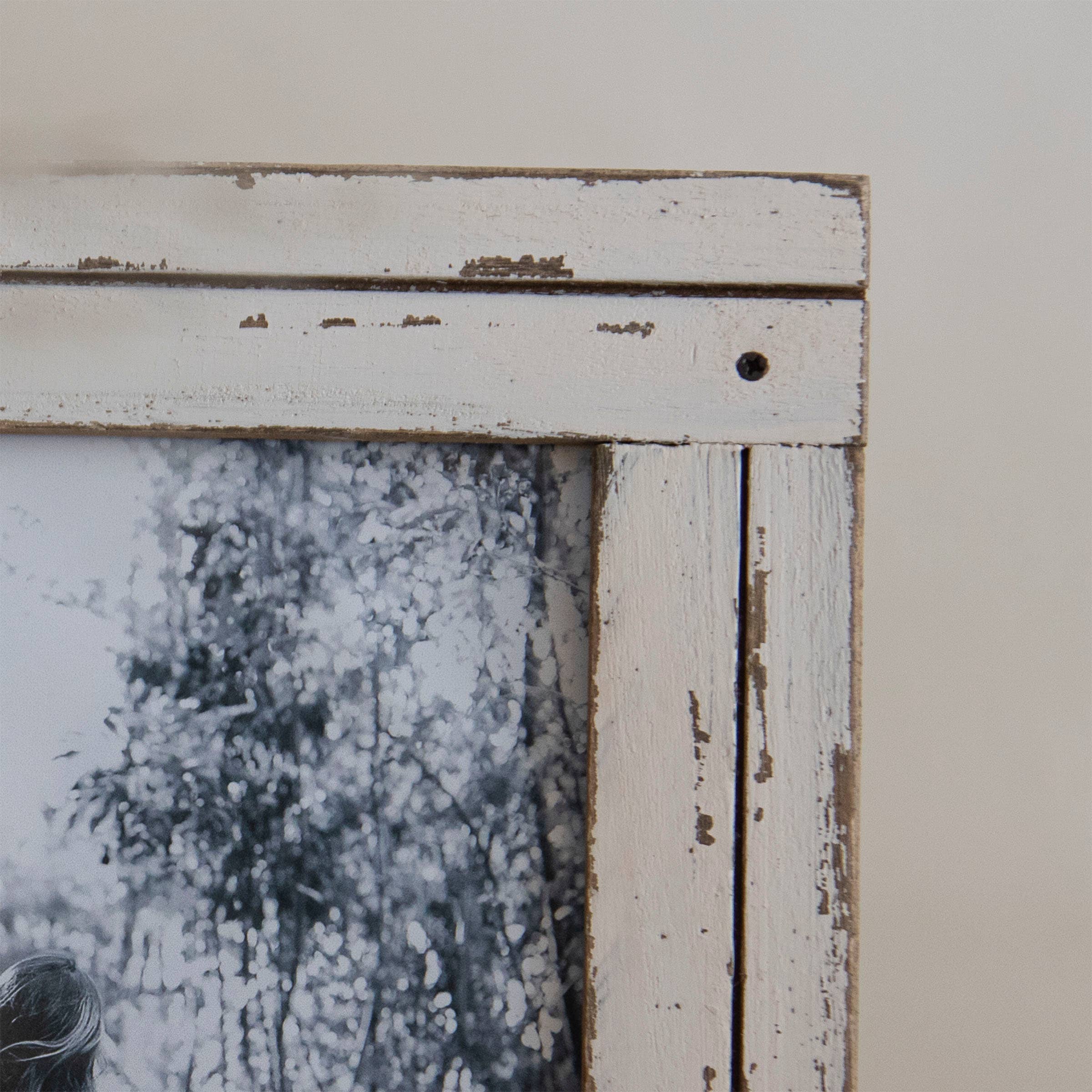 Foreside Home & Garden - Wholesale Picture Frame - Heartland 8x10 Photo Rustic Barn Wood White Picture Frame4