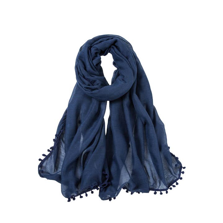 Marina Militare Sciarpa Elvia in cotone blu marino in vendita all'ingrosso su Faire