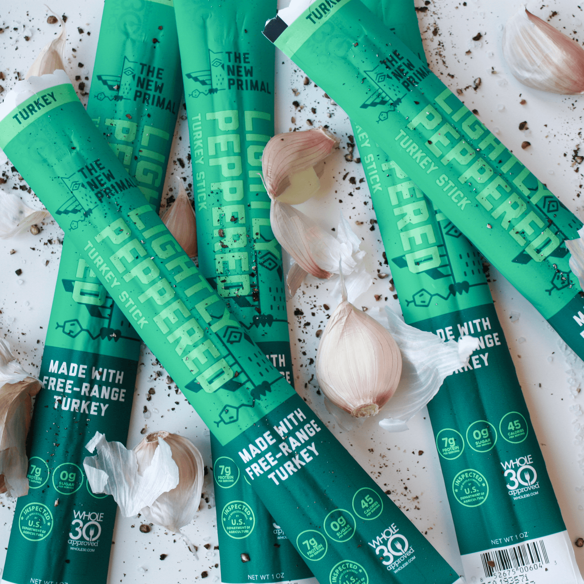 New Primal - Wholesale Jerky - Lightly Peppered All-Natural Turkey Meat Sticks, Zero Sugar2