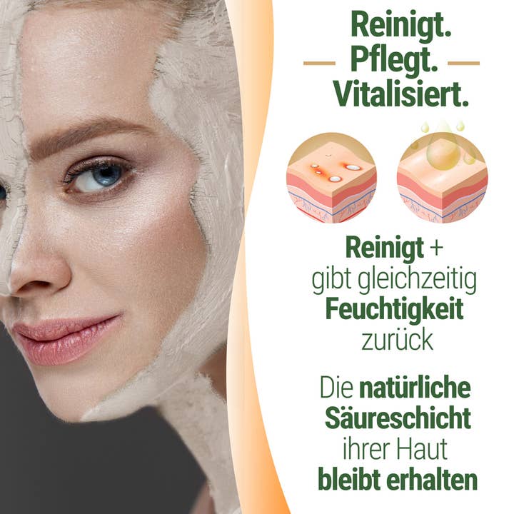 LT-Naturprodukte - Wholesale Skincare Face Mask - Face mask, sensitive, white lava earth, lime scent, 15m4